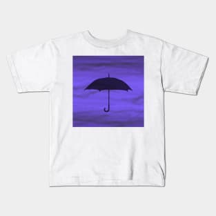 Purple Umbrella Kids T-Shirt